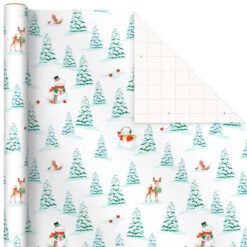 Hallmark Pastel Christmas Prints 3-Pack Wrapping Paper, 120 Sq. Ft. 11 Hallmark Pastel Christmas Prints 3-Pack Wrapping Paper, 120 Sq. Ft. -Hallmark Sales Storybook Scenes 3Pack Christmas Wrapping Paper 5JXW1081 05