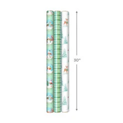 Hallmark Pastel Christmas Prints 3-Pack Wrapping Paper, 120 Sq. Ft. 13 Hallmark Pastel Christmas Prints 3-Pack Wrapping Paper, 120 Sq. Ft. -Hallmark Sales Storybook Scenes 3Pack Christmas Wrapping Paper 5JXW1081 07