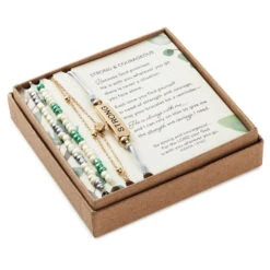 Hallmark Strong And Courageous Bracelets, Set Of 4 -Hallmark Sales Strong and Courageous Beaded and Gold Bracelets 1REL1080 03
