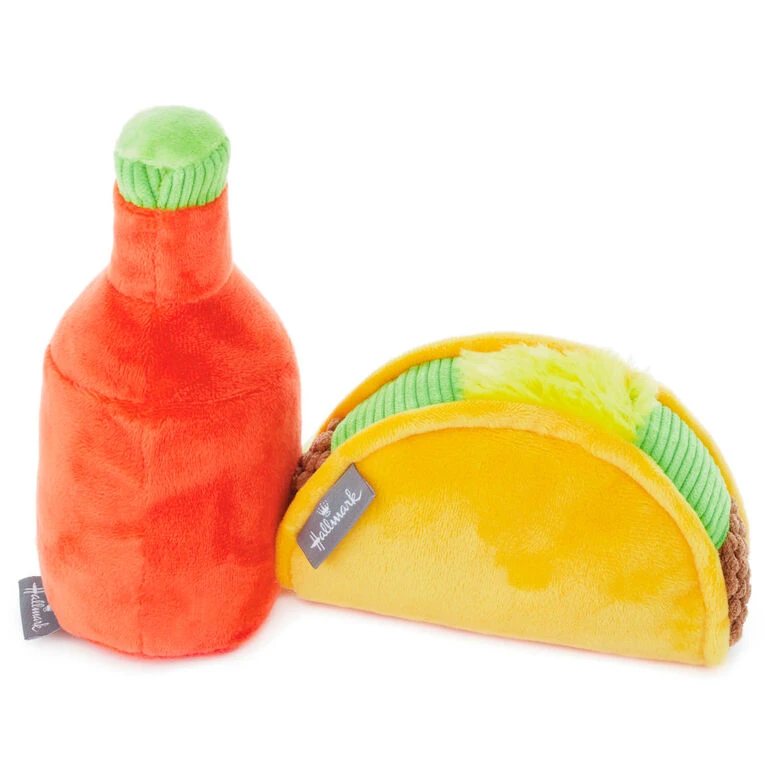 Hallmark Better Together Taco And Hot Sauce Magnetic Plush, 5" 2 Hallmark Better Together Taco And Hot Sauce Magnetic Plush, 5" - Image 2