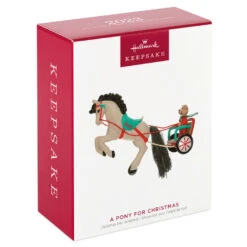 Hallmark A Pony For Christmas 2023 Ornament -Hallmark Sales Teddy Bear in Horse Chariot Keepsake Ornament 1799QXR8039 04