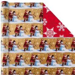 Hallmark Sales -Hallmark Sales Traditional Christmas 4Pack Reversible Wrapping Paper Rolls 150 sq ft root 5JXW1738 JXW1738 1470 2.jpg Source Image