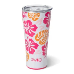 Swig Island Bloom Stainless Steel Tumbler, 32 Oz.