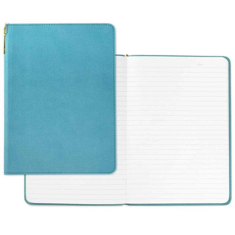 Hallmark Turquoise Faux Leather Notebook With Pen 2 Hallmark Turquoise Faux Leather Notebook With Pen - Image 2