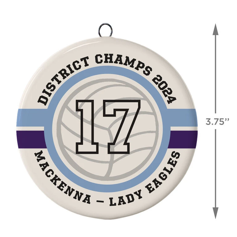 Volleyball Ceramic Circle Personalized Ornament 3 Volleyball Ceramic Circle Personalized Ornament - Image 3