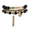 Soul Stacks Warrior Beaded Stretch Bracelets, Set Of 3