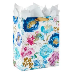 Hallmark 13" Watercolor 3-Pack Assorted Gift Bags With Tissue -Hallmark Sales Watercolor 3Pack Assorted Large Gift Bags Tissue 5EGB6367 06