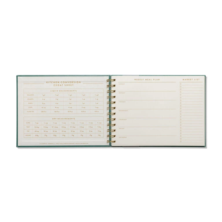 DesignWorks Ink Teal Meal Planner With Grocery Checklists 2 DesignWorks Ink Teal Meal Planner With Grocery Checklists - Image 2