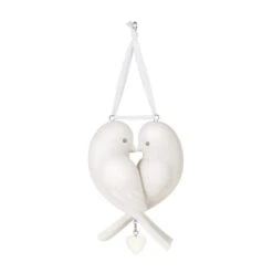 Hallmark Our Anniversary 2023 Porcelain Ornament -Hallmark Sales White Love Birds Anniversary Keepsake Ornament 1999QHX3069 06