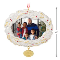Hallmark A Beautiful Year 2023 Metal Photo Frame Ornament 8 Hallmark A Beautiful Year 2023 Metal Photo Frame Ornament -Hallmark Sales White Wreath Picture Frame Keepsake Ornament 1999QGO2617 03