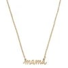 Worn Gold Mama Script Delicate Chain Necklace, 16"