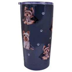 E&S Pets Yorkshire Terrier Stainless Steel Tumbler, 20 Oz.