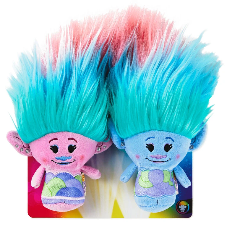 Hallmark Itty Bittys® DreamWorks Animation Trolls World Tour Satin And Chenille Plush, Set Of 2 2 Hallmark Itty Bittys® DreamWorks Animation Trolls World Tour Satin And Chenille Plush, Set Of 2 - Image 2
